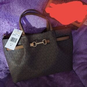 Michael Kors Dark Brown Tote Bag